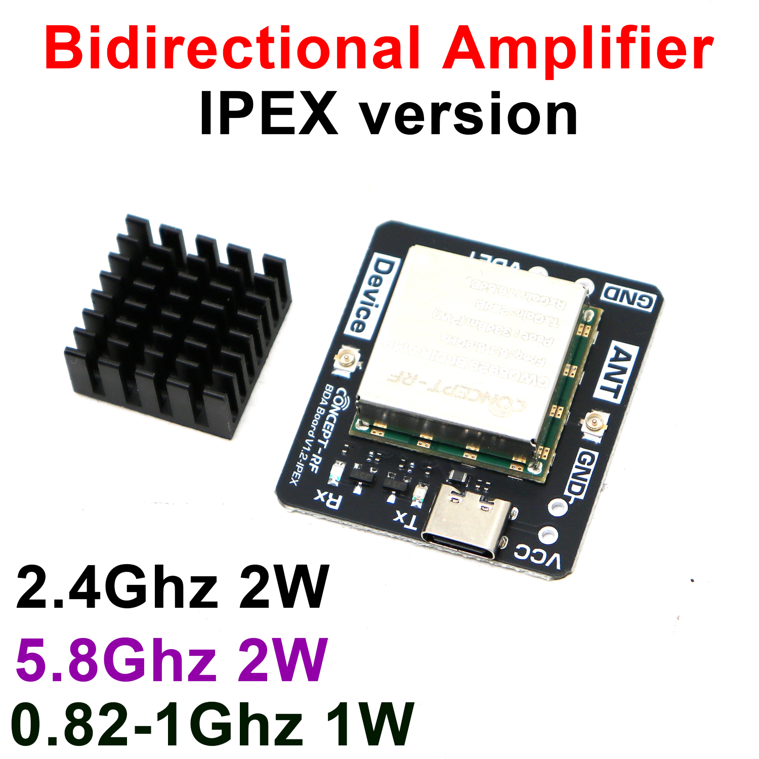 Drone Two Rc Way - IPEX Bidirectional POWER Amplifier 915Mhz 2.4Ghz