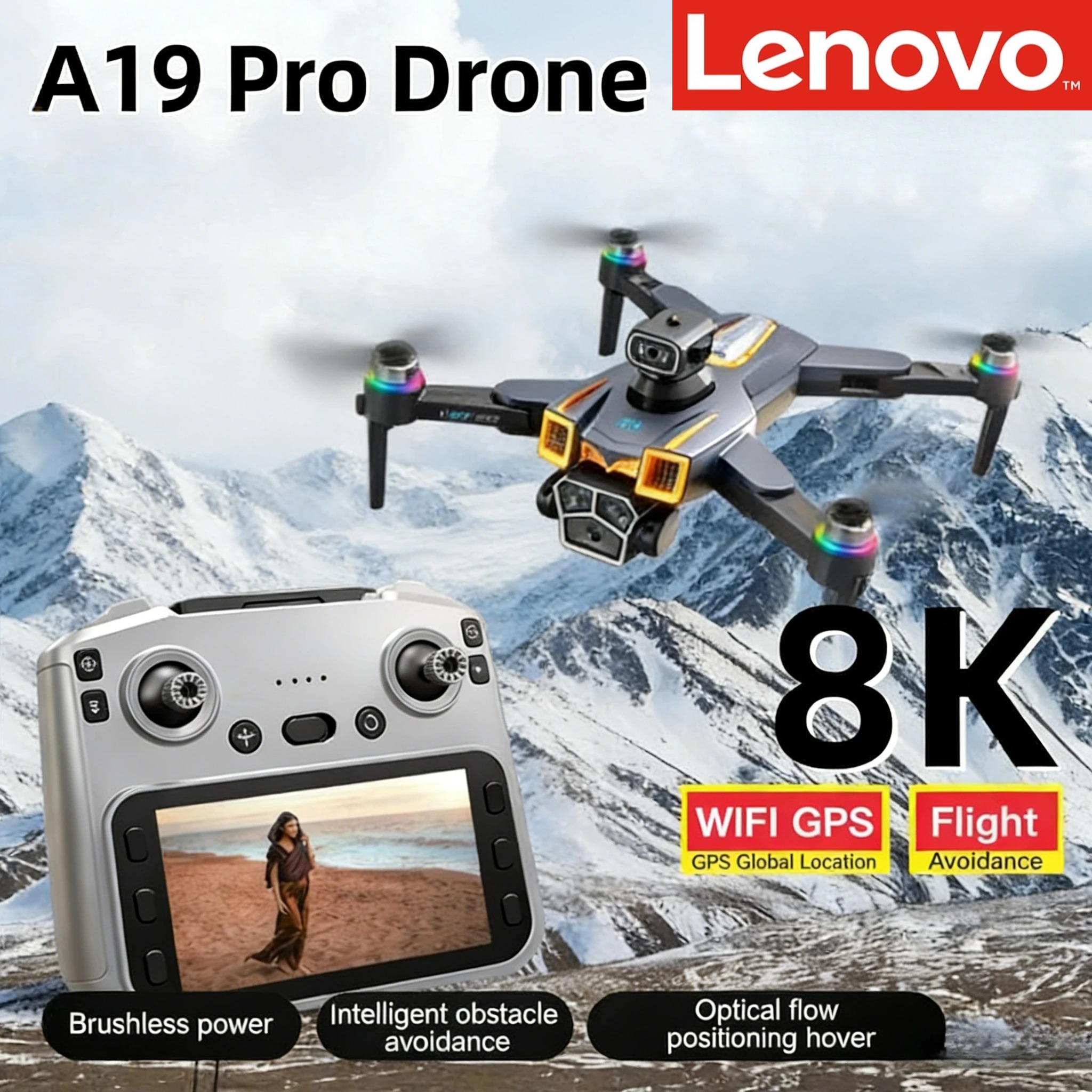 Drone Gps Rc Tt36 - Lenovo A19 PRO Drone 8K Aerial