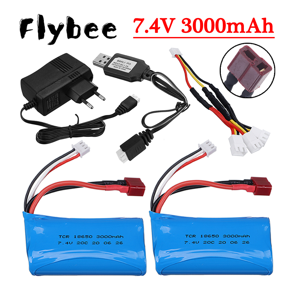 Lipo Battery Charger - 7.4V 3000mAh Li-ion Battery for Q46
