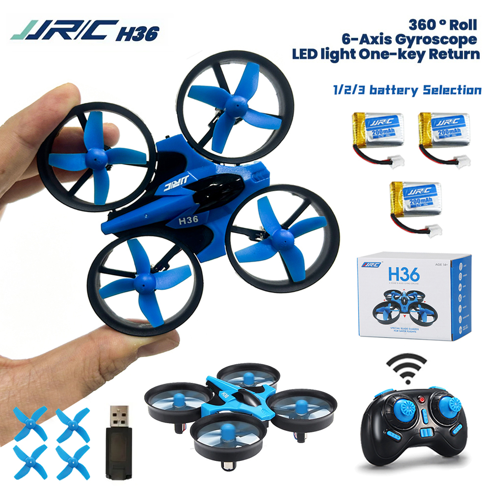 Drone Vs Rc Helicopter - JJRC H36 Drone 1/2/3 Batteries 4CH