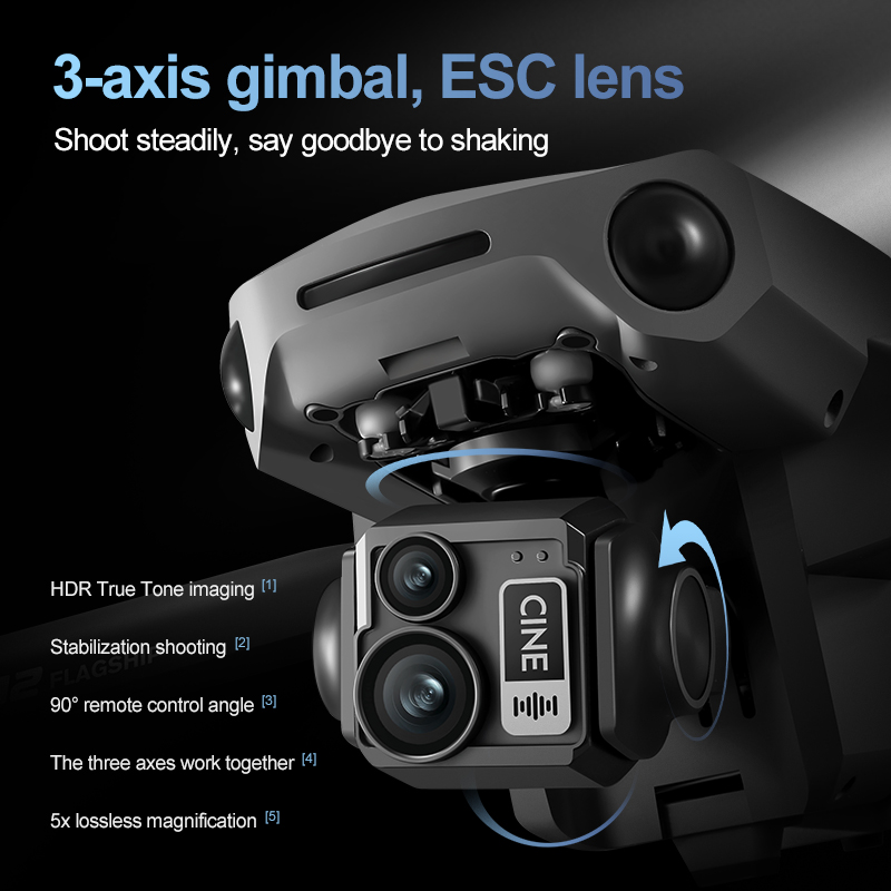 8K 3 Axis Gimbal Brushless 7.2 - Drone Rc Folding reseña y precio