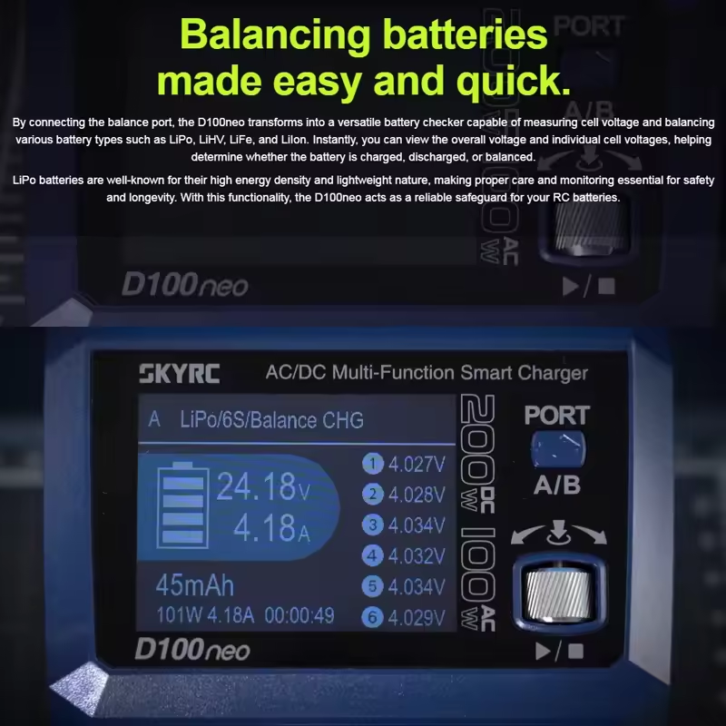 SkyRC D100neo Smart Lipo Charg - Lipo Battery Charger reseña y precio
