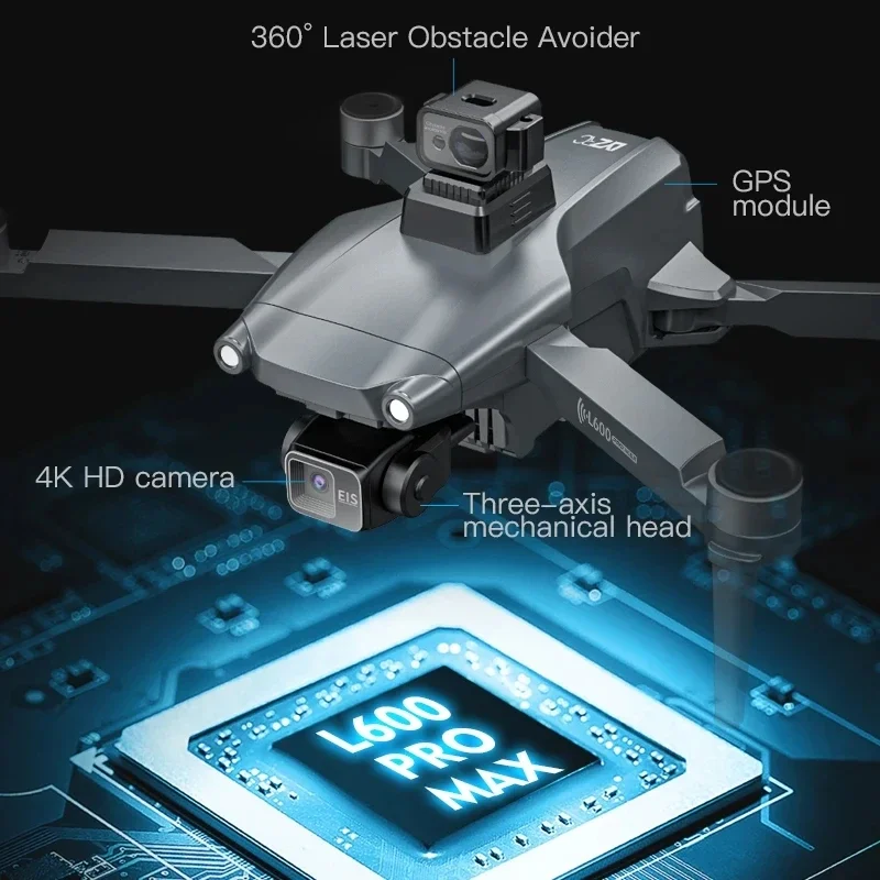 L600 PRO RC Drone 4K HD Dual C - Drone Vs Rc Helicopter reseña y precio