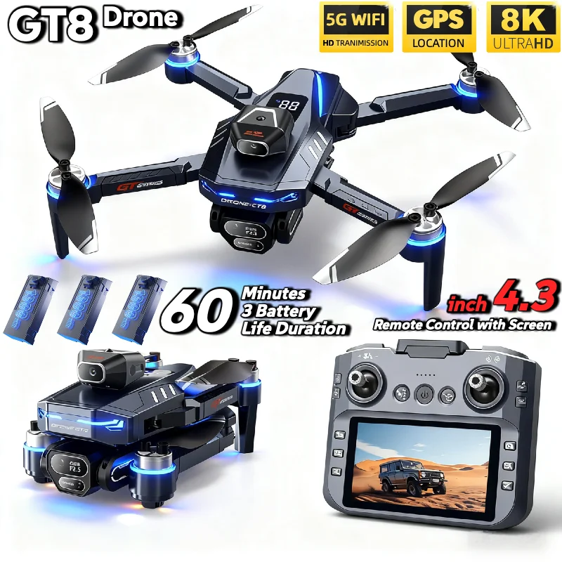 HOT For LSRC GT8 Drone 4K Prof - Drone Rc Folding reseña y precio