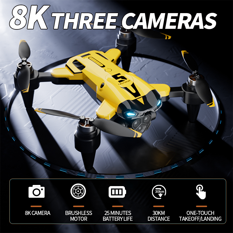 Brushless RC Drone 8K Triple C - Drone Rc Folding reseña y precio