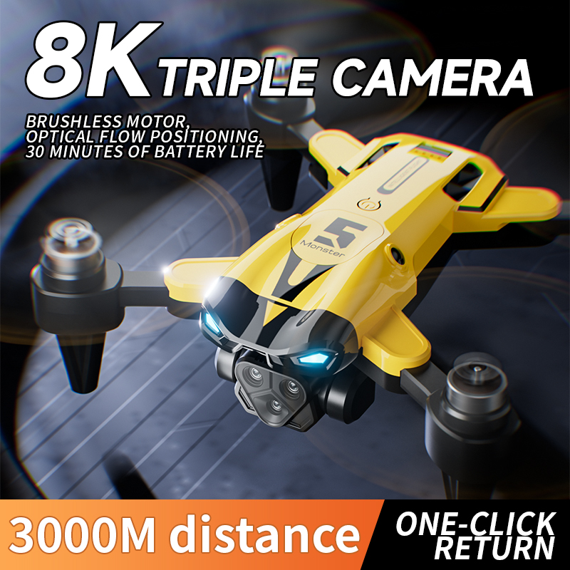 Brushless RC Drone 8K Triple C - Drone Rc Folding reseña y precio