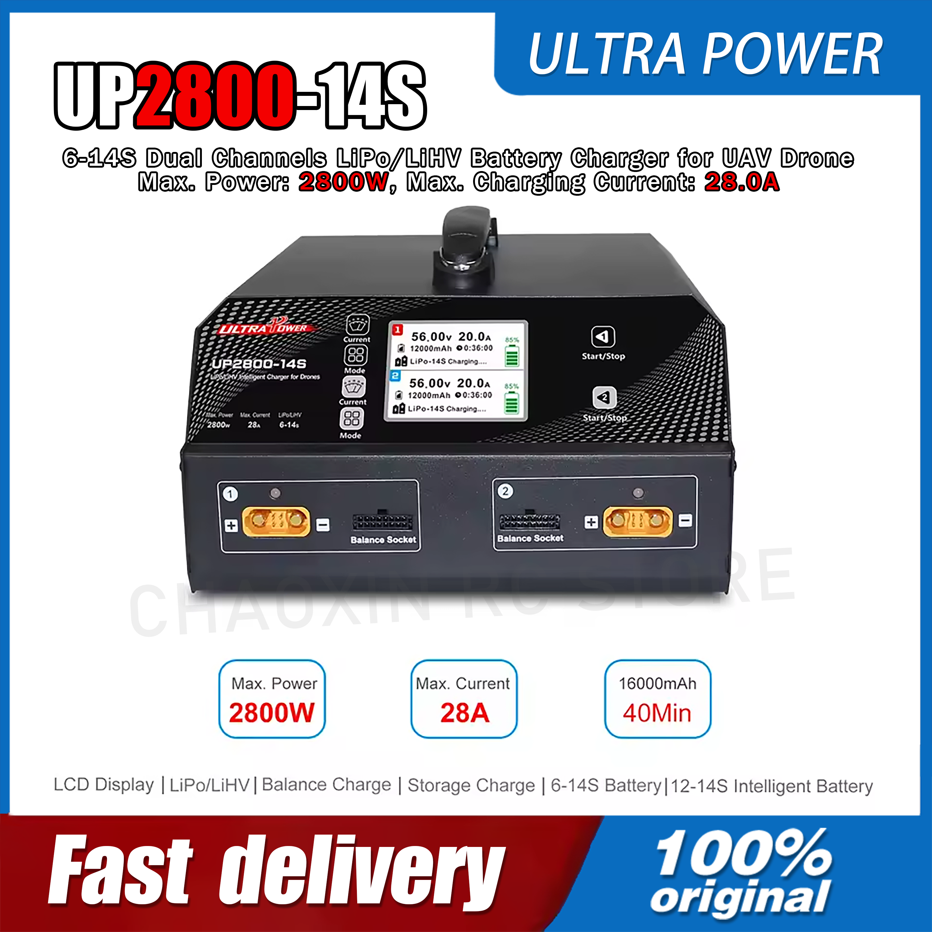 ULTRA POWER UP2800-14S 2X1400W - Lipo Battery Charger reseña y precio
