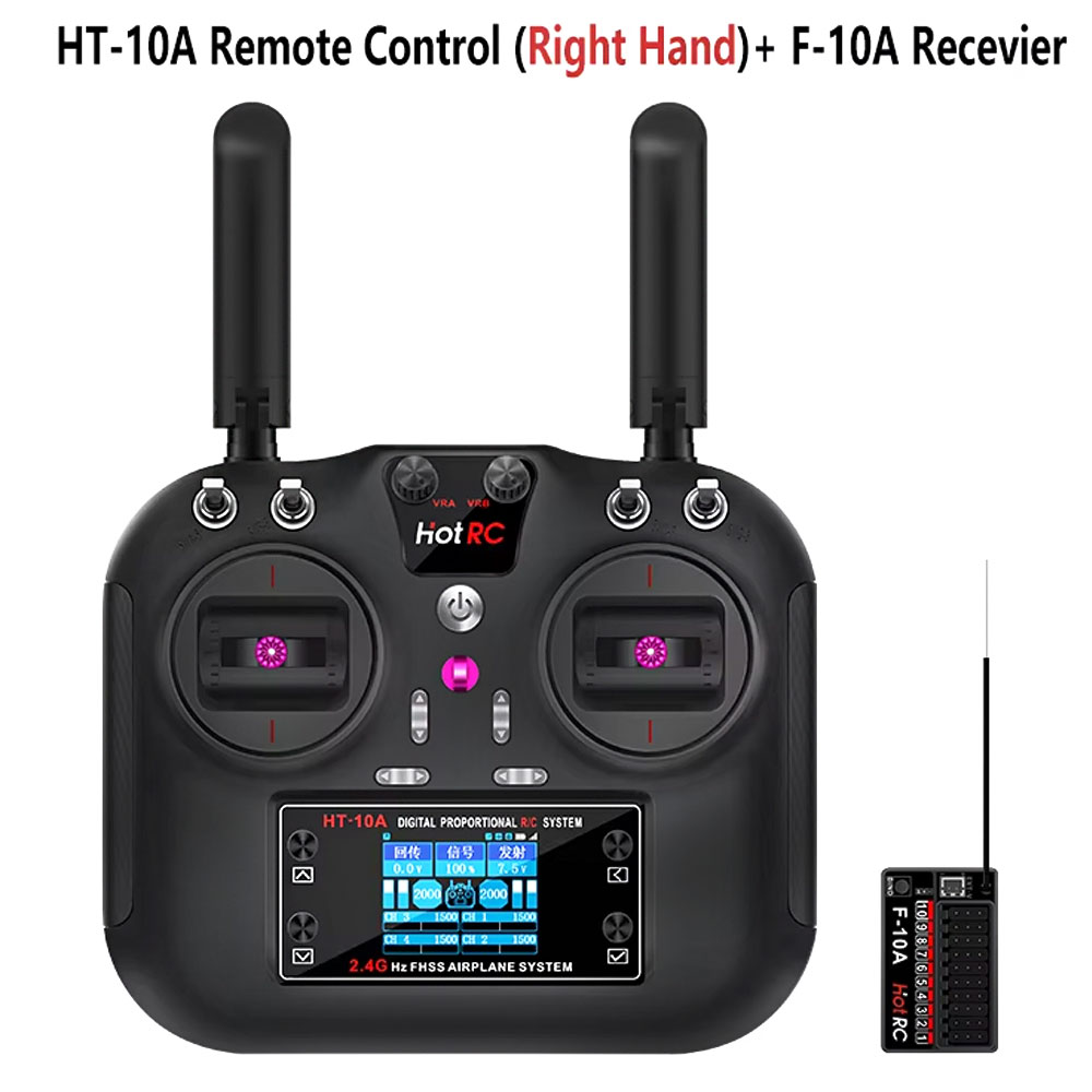 Hotrc HT-10A 2.4G 10CH Transmi - Drone Rc Receiver And Transmitter reseña y precio