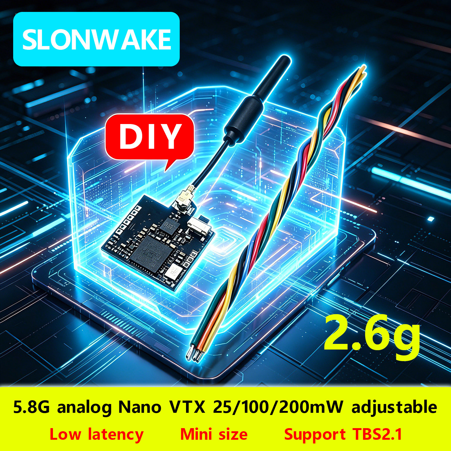 SLONWAKE Nano 5.8G 48CH 200mW  - Drone Rc Controller reseña y precio