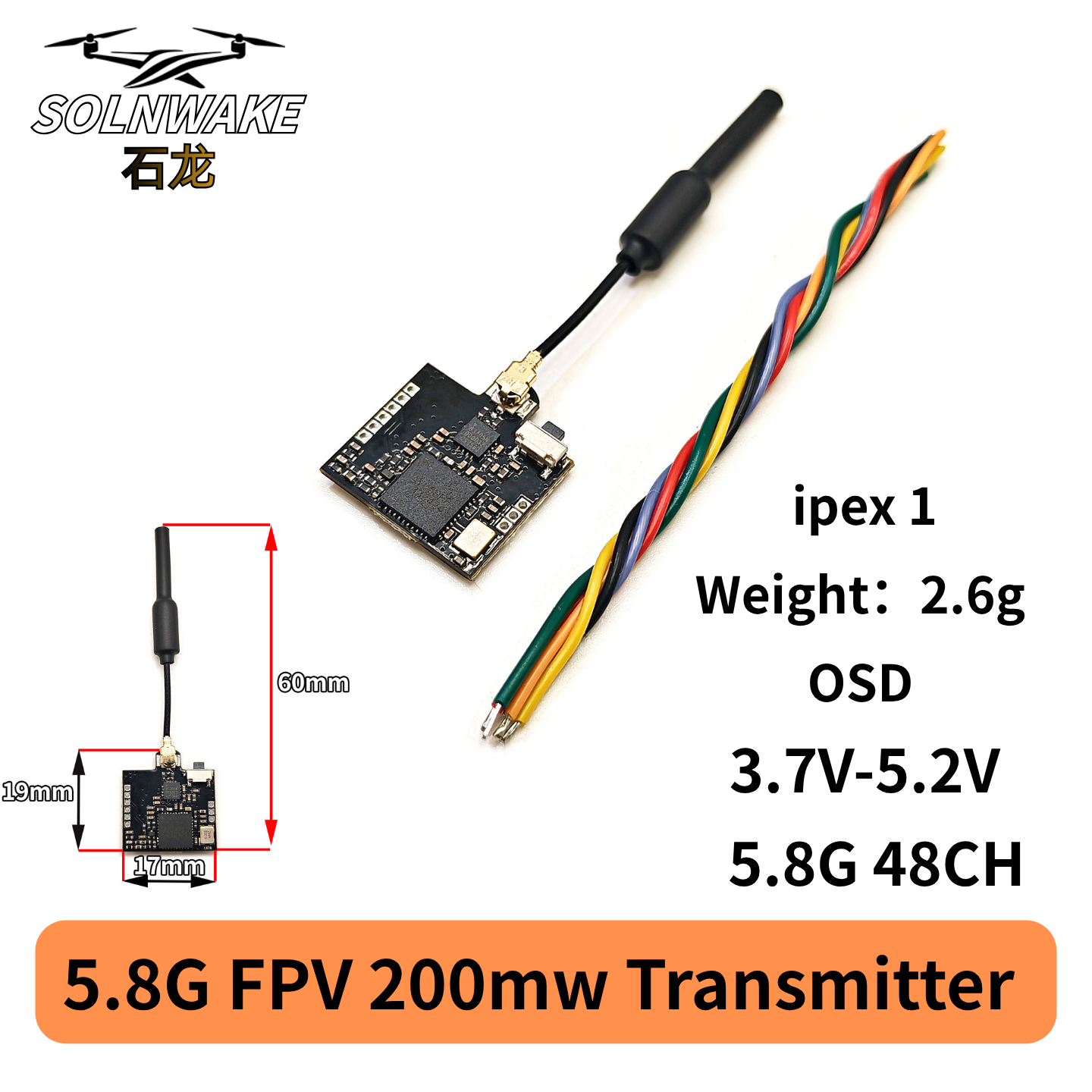 SLONWAKE Nano 5.8G 48CH 200mW  - Drone Rc Controller reseña y precio