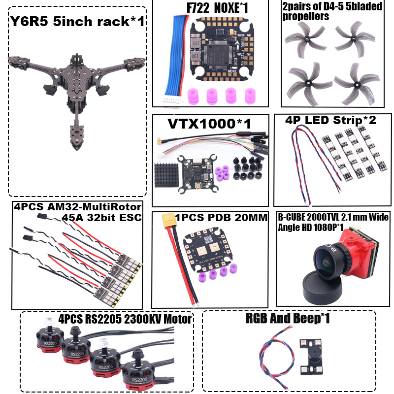 B-CUBE Y6R5 5inch FPV Drone Fr - Heavy Lift Drone Frame reseña y precio