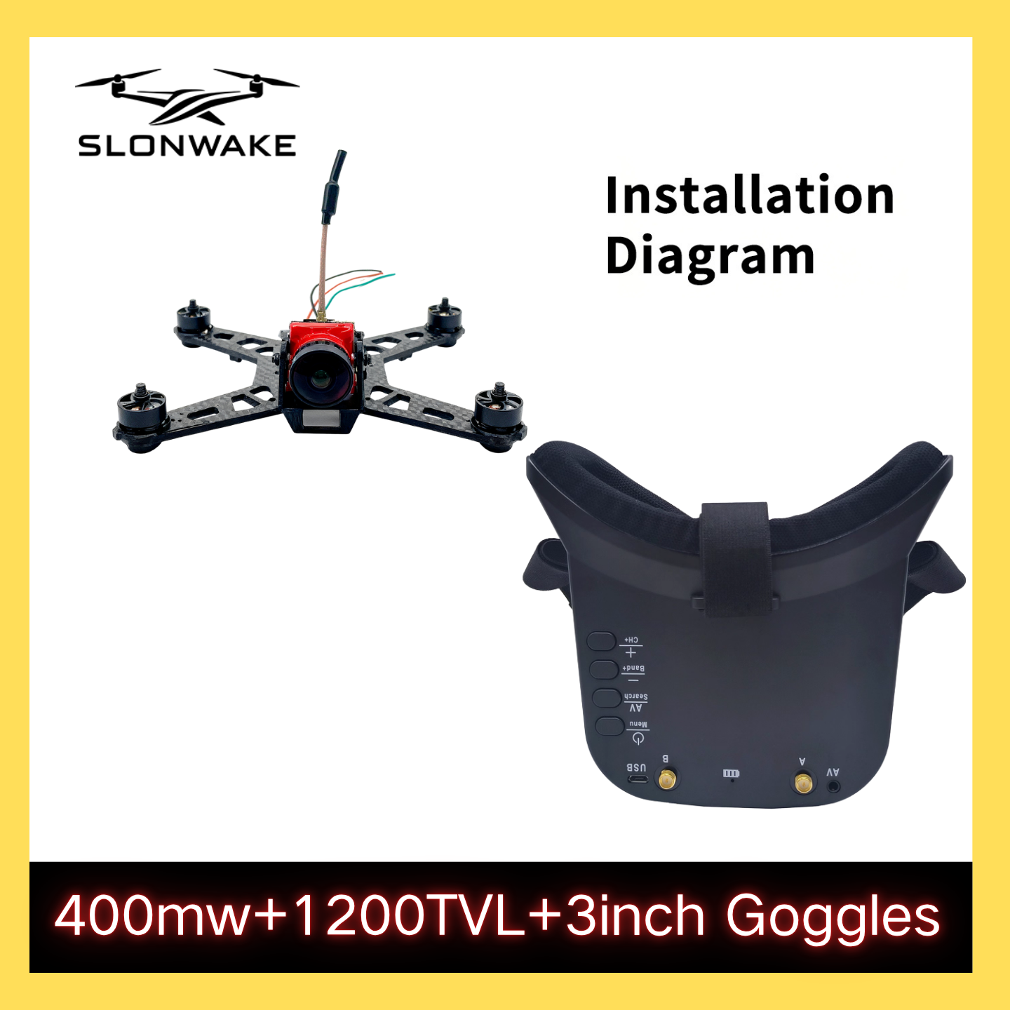 SLONWAKE 5.8G 48CH FPV 400mw V - Drone Rc Controller reseña y precio