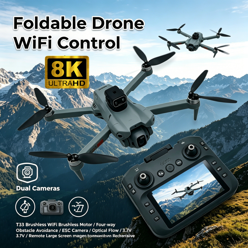 2026 New T33 RC Drone 8K Camer - Drone Rc Folding reseña y precio