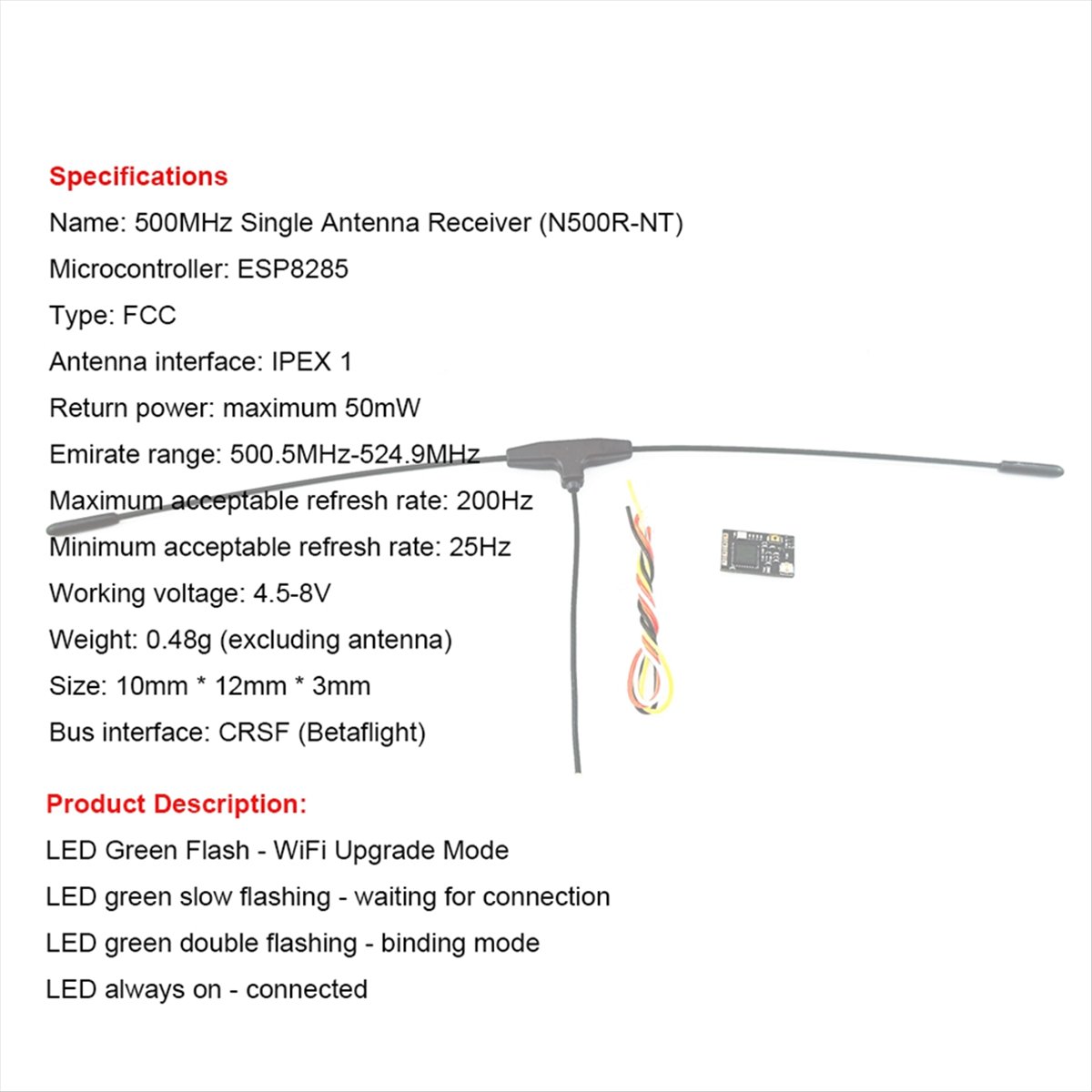 500MHz Receiver 500.5MHz-524.9 - Drone Rc Fpv reseña y precio