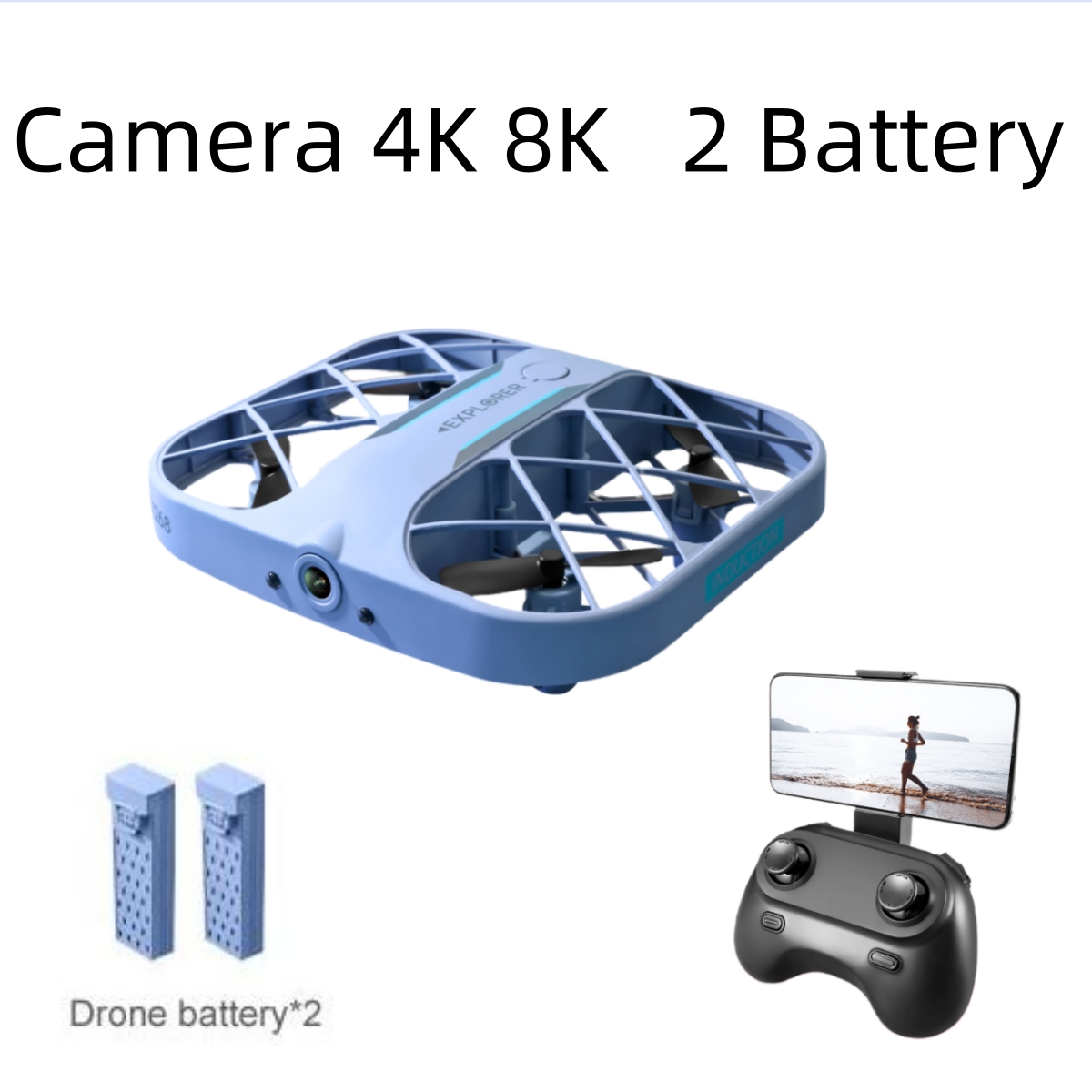 JJRC H107 FPV RC Drone with 2  - Drone Rc Helicopter With Camera reseña y precio